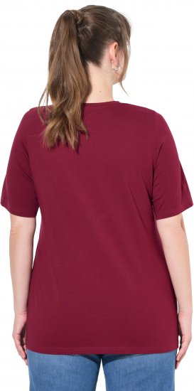 Ulla Popken Eco Cotton Basic T-Shirt 2-Pack Red/Navy - T-shirt - 