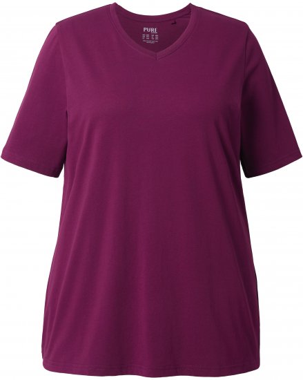 Ulla Popken Eco Cotton Basic T-Shirt 2-Pack Black/Red - T-shirt - 