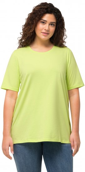 Ulla Popken Essential Round Neck Stretch Tee Lime Green - T-shirt - 