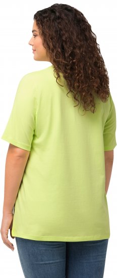 Ulla Popken Essential Round Neck Stretch Tee Lime Green - T-shirt - 