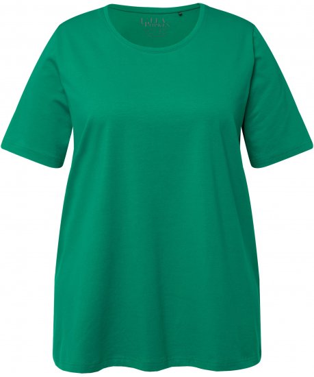 Ulla Popken Essential Round Neck Stretch Tee Emerald Green - T-shirt - 