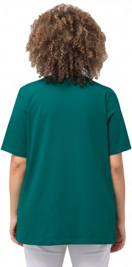 Ulla Popken Essential Round Neck Stretch Tee Dark Emerald - T-shirt - 