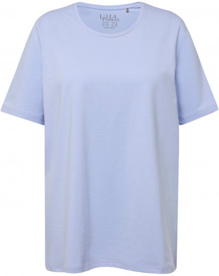 Ulla Popken Essential Round Neck Stretch Tee Sky Blue - T-shirt - 
