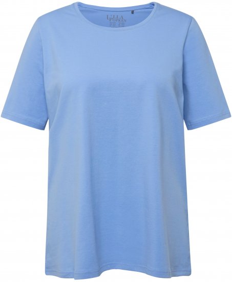 Ulla Popken Essential Round Neck Stretch Tee Cloud Blue - T-shirt - 