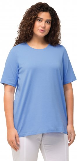 Ulla Popken Essential Round Neck Stretch Tee Cloud Blue - T-shirt - 