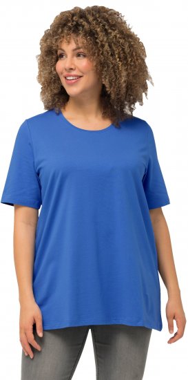 Ulla Popken Essential Round Neck Stretch Tee Royal Blue - T-shirt - 