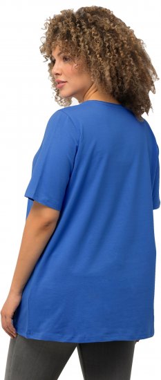 Ulla Popken Essential Round Neck Stretch Tee Denim Blue - T-shirt - 