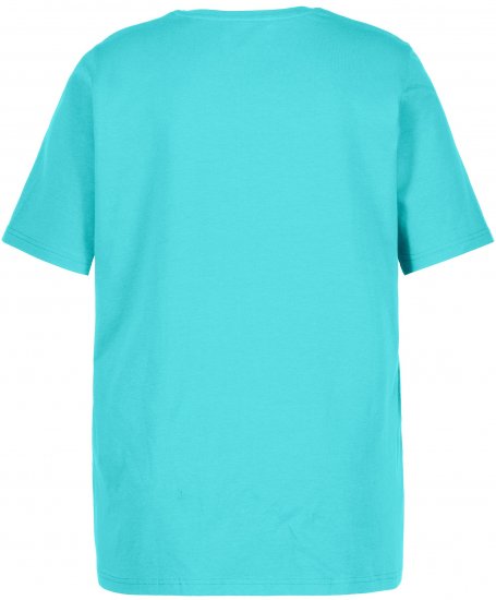 Ulla Popken Essential Round Neck Stretch Tee Deep Aqua - T-shirt - 