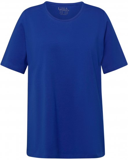 Ulla Popken Essential Round Neck Stretch Tee Cobalt Blue - T-shirt - 