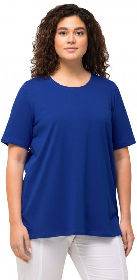 Ulla Popken Essential Round Neck Stretch Tee Cobalt Blue - T-shirt - 