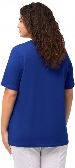 Ulla Popken Essential Round Neck Stretch Tee Cobalt Blue - T-shirt - 