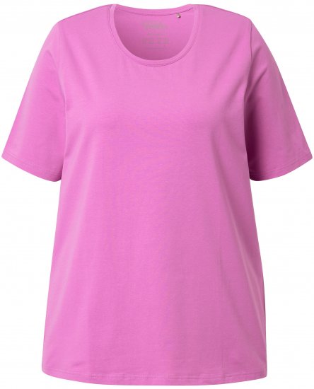 Ulla Popken Essential Round Neck Stretch Tee Cool Pink - T-shirt - 