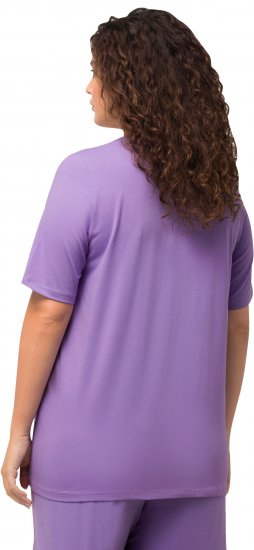 Ulla Popken Essential Round Neck Stretch Tee Pale Lilac - T-shirt - 