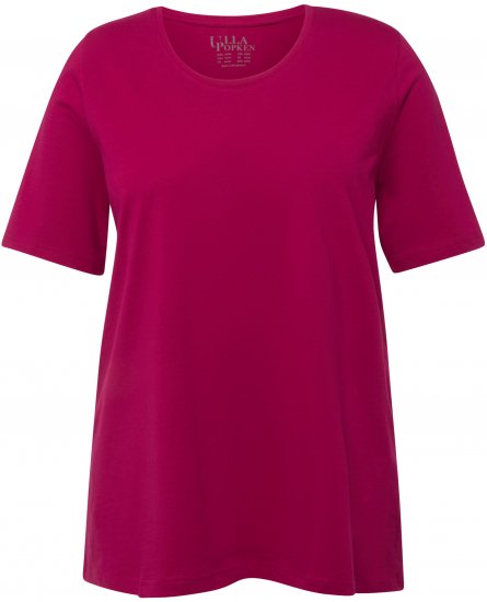 Ulla Popken Essential Round Neck Stretch Tee Magnolia Red - T-shirt - 