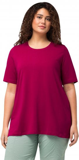 Ulla Popken Essential Round Neck Stretch Tee Magnolia Red - T-shirt - 