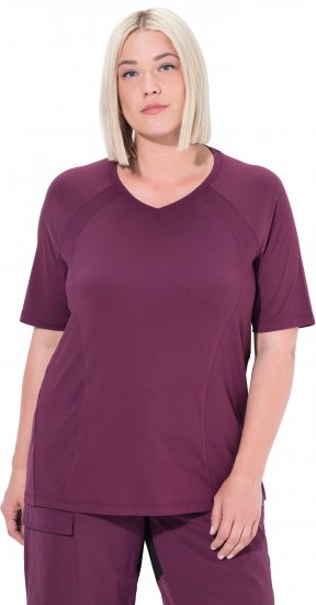 Ulla Popken Quick-Drying Short Sleeve T-Shirt Dark Cherry - T-shirt - 