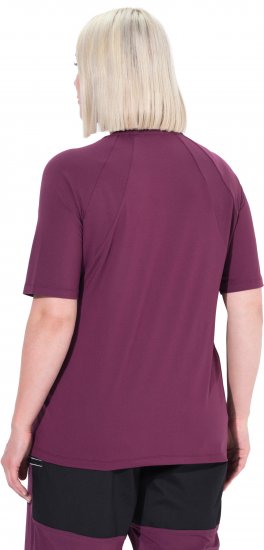Ulla Popken Quick-Drying Short Sleeve T-Shirt Dark Cherry - T-shirt - 