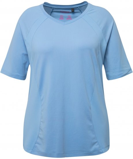 Ulla Popken Quick-Drying Short Sleeve T-Shirt Pale Blue - T-shirt - 