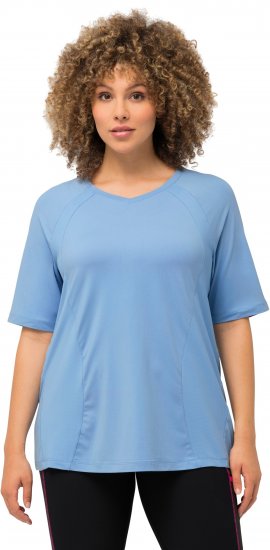Ulla Popken Quick-Drying Short Sleeve T-Shirt Pale Blue - T-shirt - 