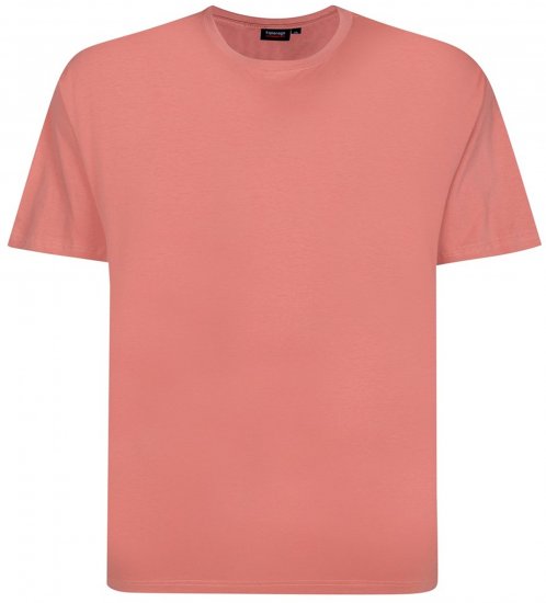 Espionage T015 Plain T-Shirt Coral - Magliette - Magliette Uomo Taglie Forti