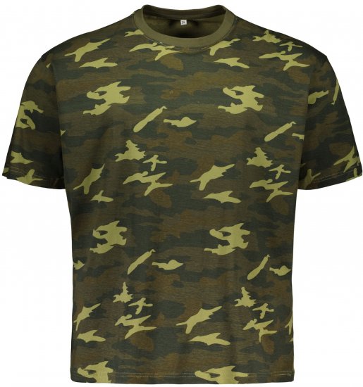 Big Bones X2175 Camo T-Shirt Green - Magliette - Magliette Uomo Taglie Forti
