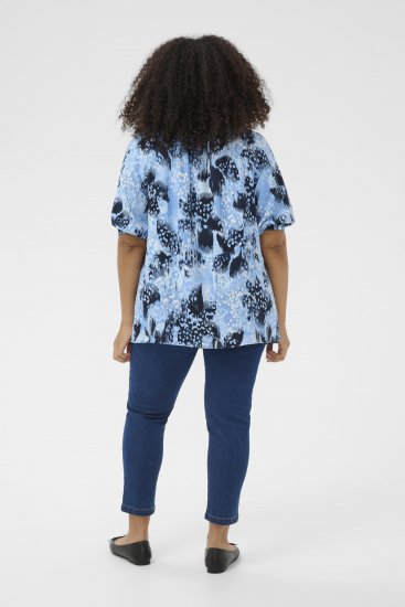Kaffe Curve Aliana Tunic Blue Flower Animal - Tuniche - 
