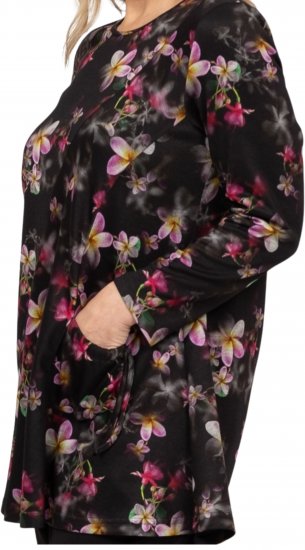Scandinavian Caramel Flowers Tunic Red and Pink - T-shirt stampate da donna - 