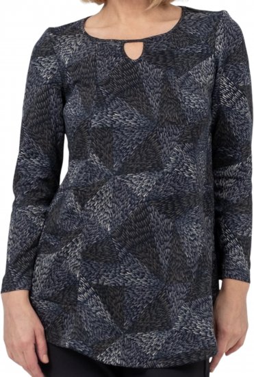 Scandinavian Caramel Triangles Tunic Dark Blue - T-shirt stampate da donna - 