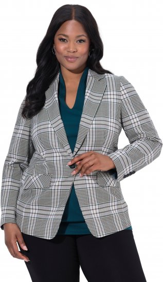 Ulla Popken Blazer A Quadri Verde - Blazer - 