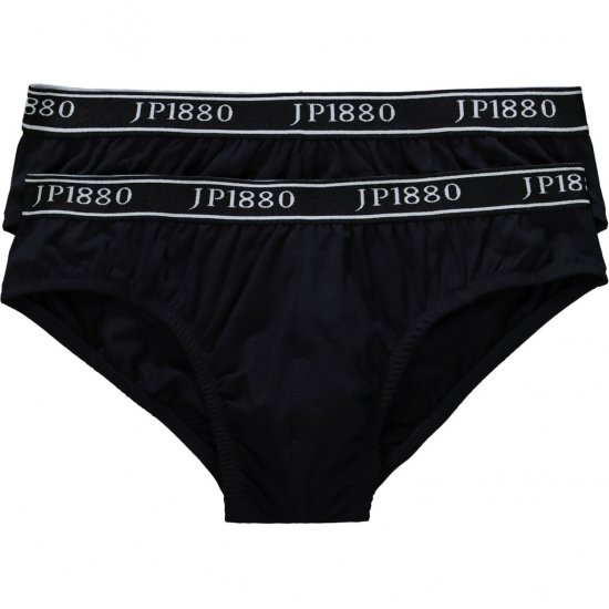 JP1880 Briefs Stretch Cotton 2-Pack Black - Intimo & costumi da bagno - Intimo Taglie Forti Uomo
