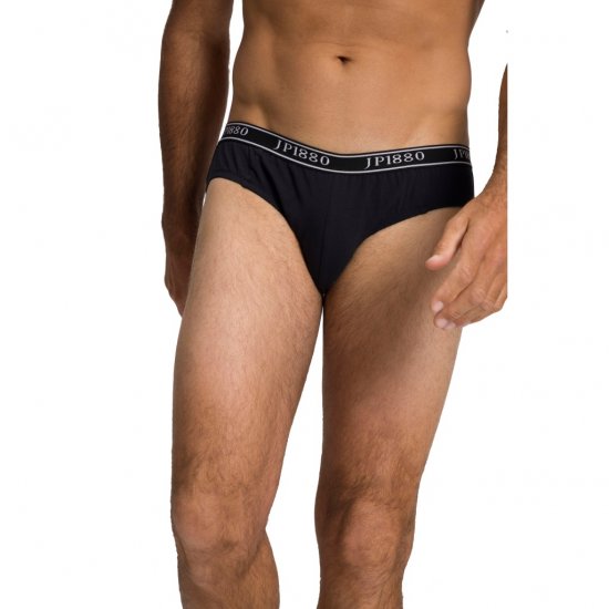 JP1880 Briefs Stretch Cotton 2-Pack Black - Intimo & costumi da bagno - Intimo Taglie Forti Uomo