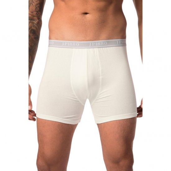 JP1880 Boxershorts Flexnamic OEKO-TEX Mid 2-Pack Grey/Off-White - Intimo & costumi da bagno - Intimo Taglie Forti Uomo