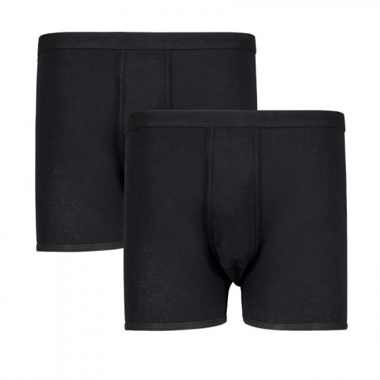 Adamo Royal Ribbed Boxershorts 2-Pack Black - Intimo & costumi da bagno - Intimo Taglie Forti Uomo