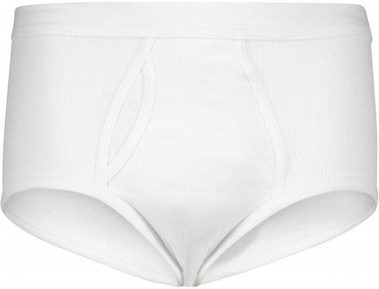 Adamo Prestige Briefs Double Ribbed White - Intimo & costumi da bagno - Intimo Taglie Forti Uomo