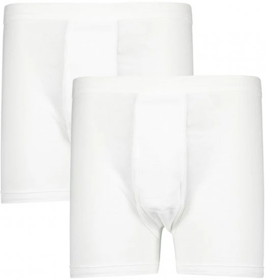 Adamo Royal Fine Ribbed Boxershorts 2-Pack White - Intimo & costumi da bagno - Intimo Taglie Forti Uomo
