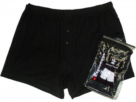 Espionage U001 2-Pack Boxershorts Black/White - Boxer - Boxer Uomo Taglie Forti