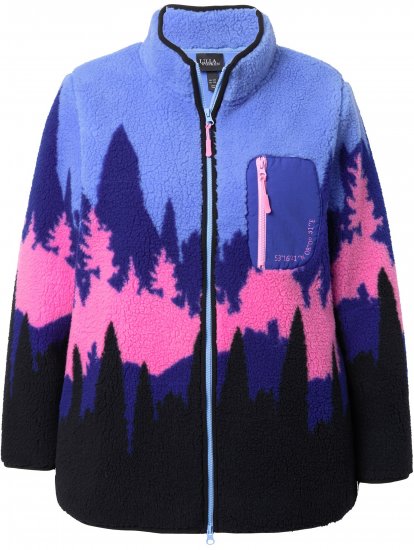 Ulla Popken Alpine Landscape Fleece Jacket Cloud Blue - Felpe & felpe con cappuccio - 