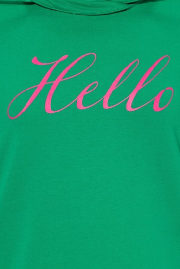 Ulla Popken HELLO Classic Fit Stand-Up Collar Sweatshirt Emerald Green - Felpe & felpe con cappuccio - Felpe, Hoodie e Maglieria Calda