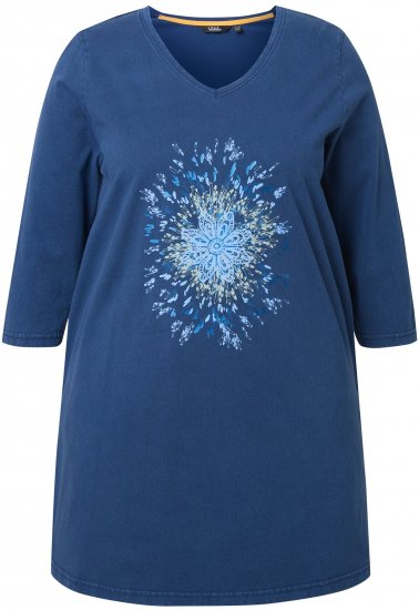 Ulla Popken Dandelion Short Sleeve Graphic Tee Ink Blue - T-shirt stampate da donna - 