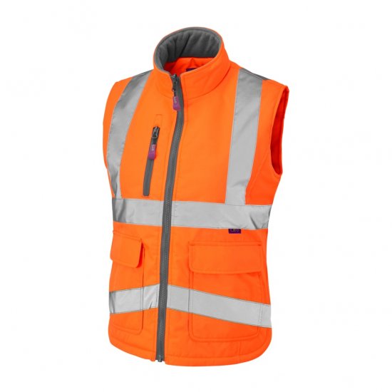 Leo Sandymere EcoViz Women's Bodywarmer Orange - Abbigliamento da lavoro - 