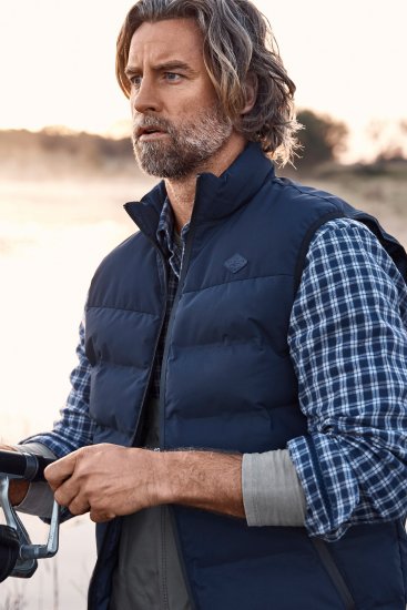 JP1880 Quilted Gilet Stand-up Collar Navy - Giubbotti - Giubbotti Uomo Taglie Forti