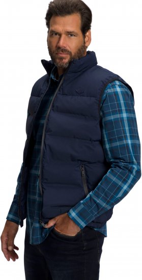 JP1880 Quilted Gilet Stand-up Collar Navy - Giubbotti - Giubbotti Uomo Taglie Forti