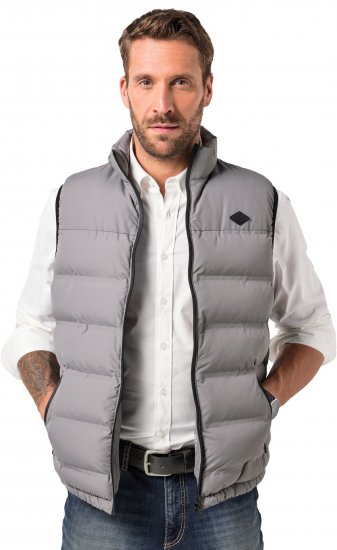 JP1880 Quilted Vest Outdoor Stand-up Collar Grey - Giubbotti - Giubbotti Uomo Taglie Forti
