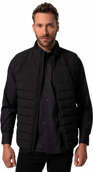 JP1880 Quilted Gilet Stand-Up Collar Black - Giubbotti - Giubbotti Uomo Taglie Forti