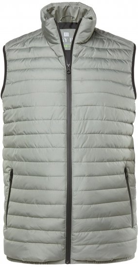 JAY-PI Lightly Quilted Vest with Stomach Fit Grey - Giubbotti - Giubbotti Uomo Taglie Forti