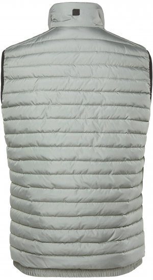 JAY-PI Lightly Quilted Vest with Stomach Fit Grey - Giubbotti - Giubbotti Uomo Taglie Forti