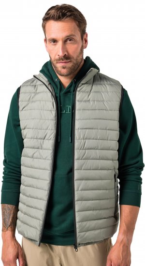 JAY-PI Lightly Quilted Vest with Stomach Fit Grey - Giubbotti - Giubbotti Uomo Taglie Forti