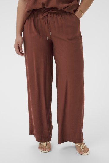 Kaffe Curve Emilia Wide Pants Henna Brown - Pantaloni - 