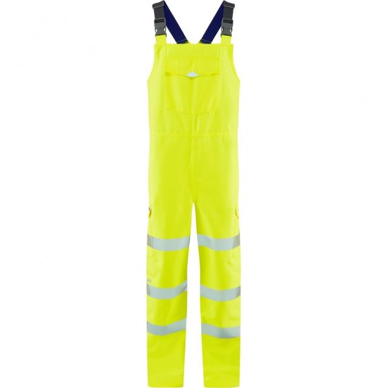 Leo Northam Ecoviz 15K Performance+ Bib & Brace Hi-Vis Yellow - Abbigliamento da lavoro - Abbigliamento da Lavoro Taglie Forti Uomo