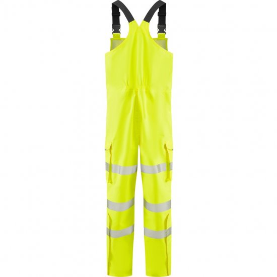 Leo Northam Ecoviz 15K Performance+ Bib & Brace Hi-Vis Yellow - Abbigliamento da lavoro - Abbigliamento da Lavoro Taglie Forti Uomo
